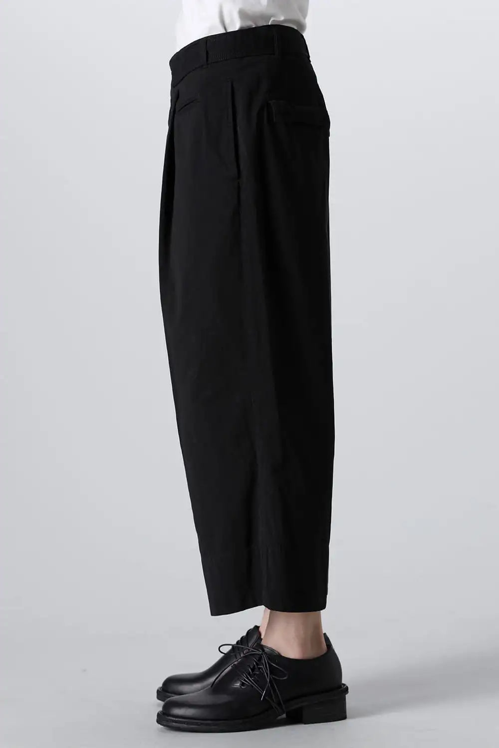 Dry Cotton Wide-Cropped Pants  Black