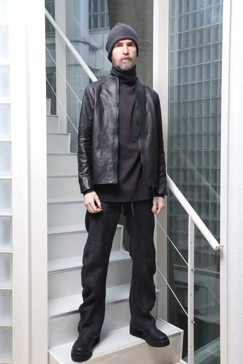 Leather  jacket  calf / silk   bonded