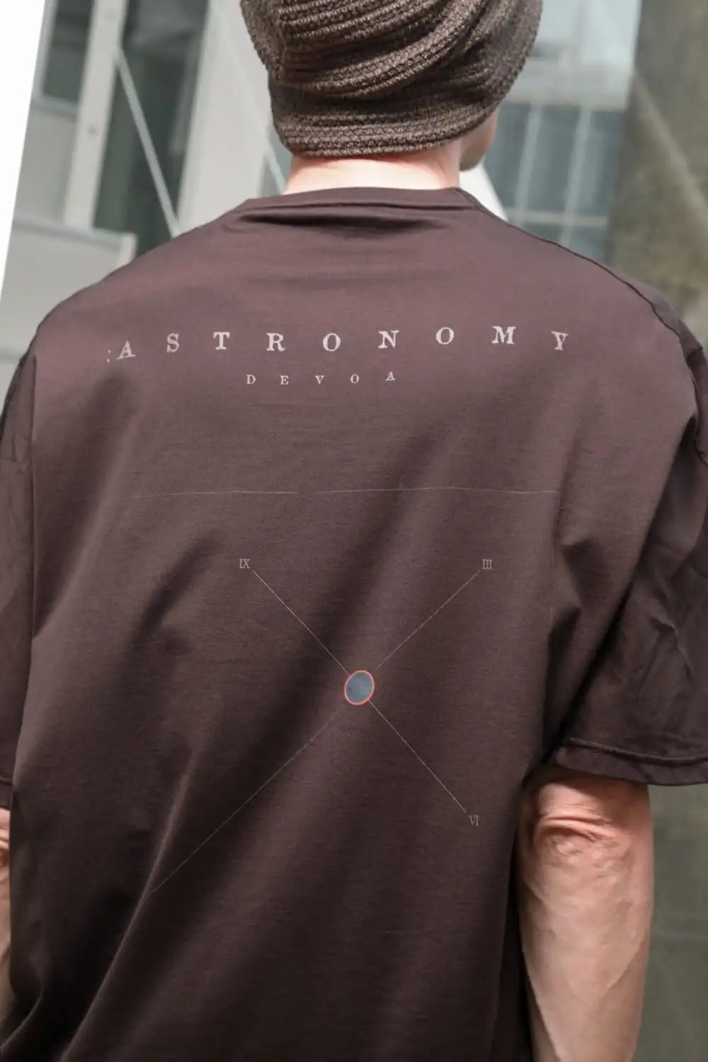 Short sleeve astronomy print B Brown