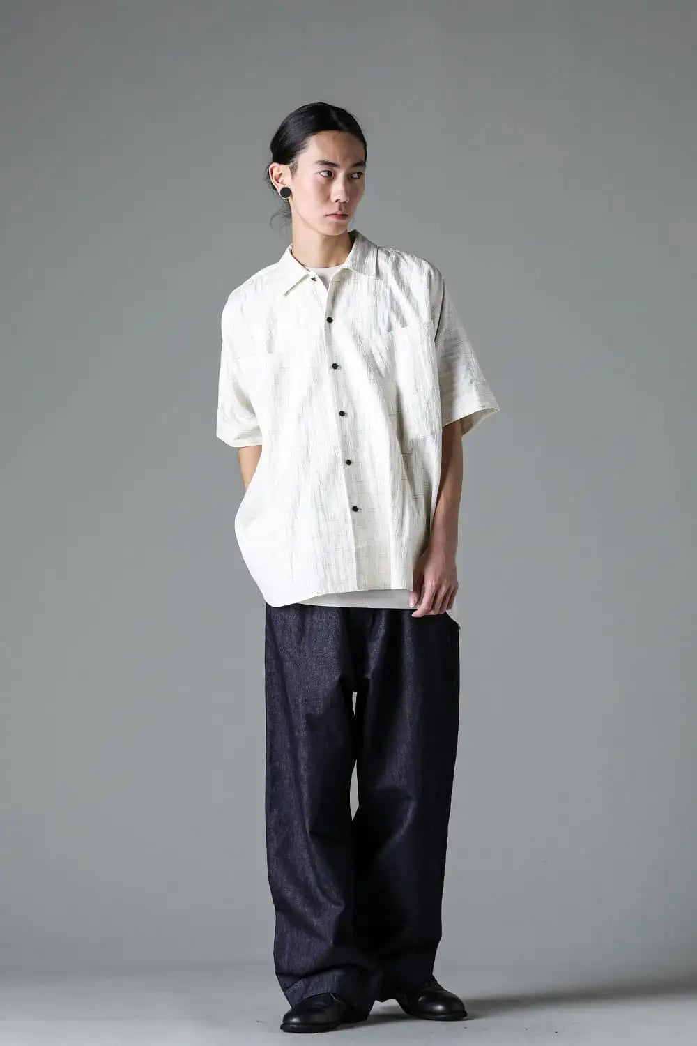 SHORT SLEEVE SHIRT	Fine Kasuri Shirting OFF