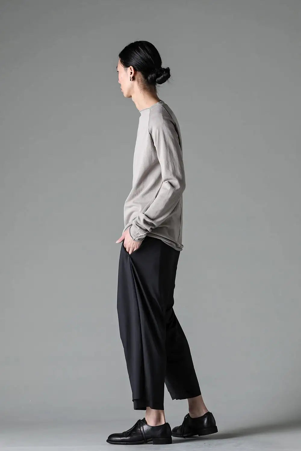 ロングスリーブハイツイストコットン Light Gray