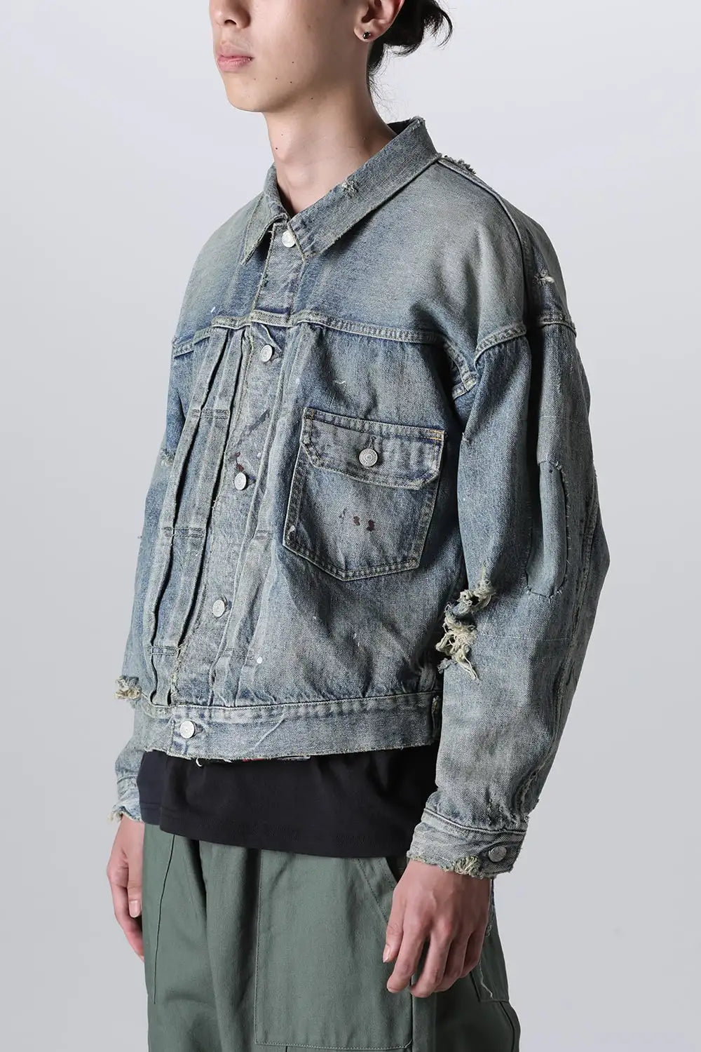 BerBerJin × SAINT Mxxxxxx Damage Denim Jacket