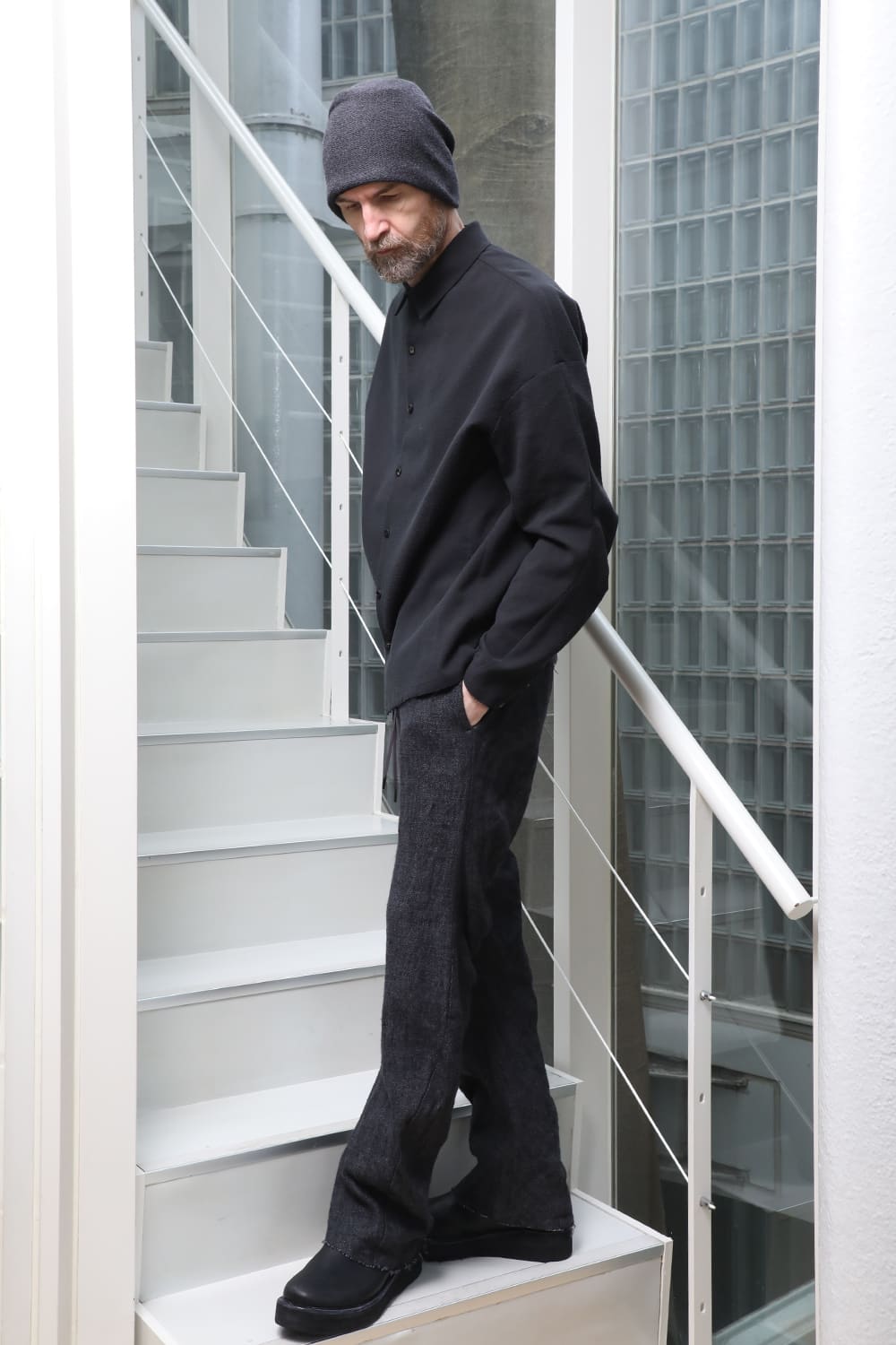 シャツ ルーズフィット コットン/シルク