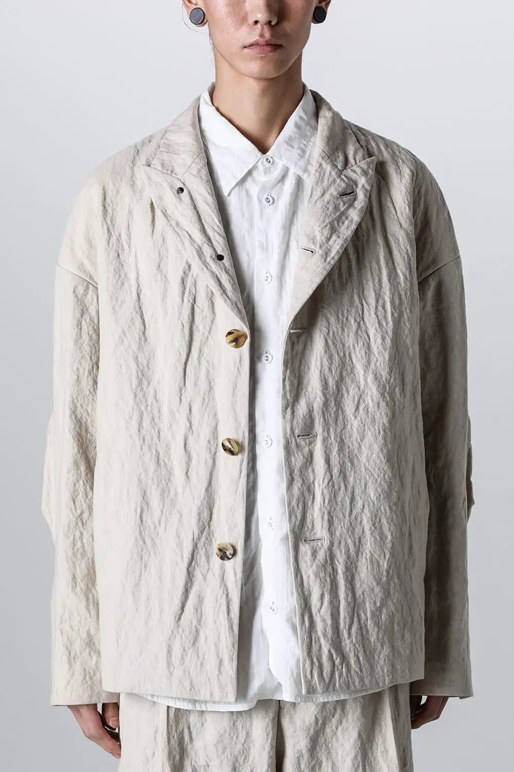 Jacket canapa / cotton metal shrink