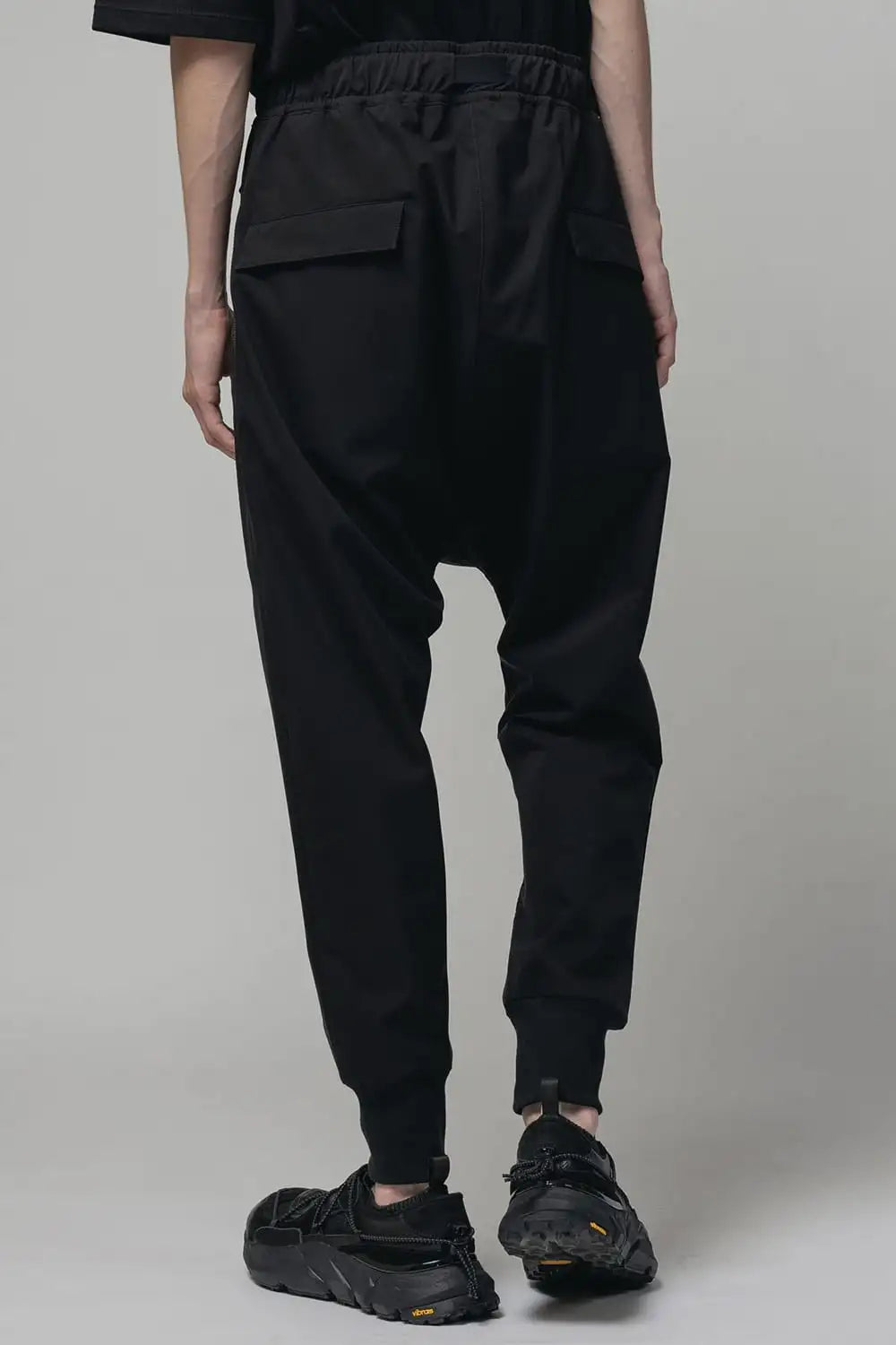 Water-Repellent Ribed Pants  Black