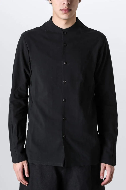 No collar Shirt cotton / linen