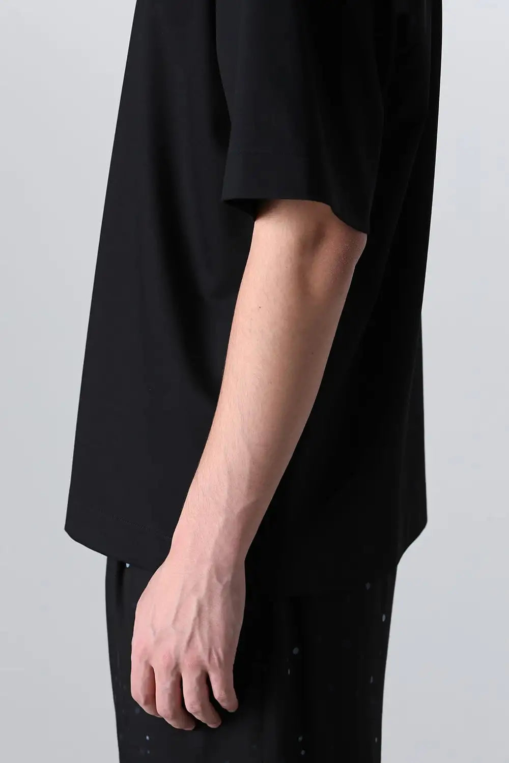 Short Sleeved T-Shirt Black × Black cord