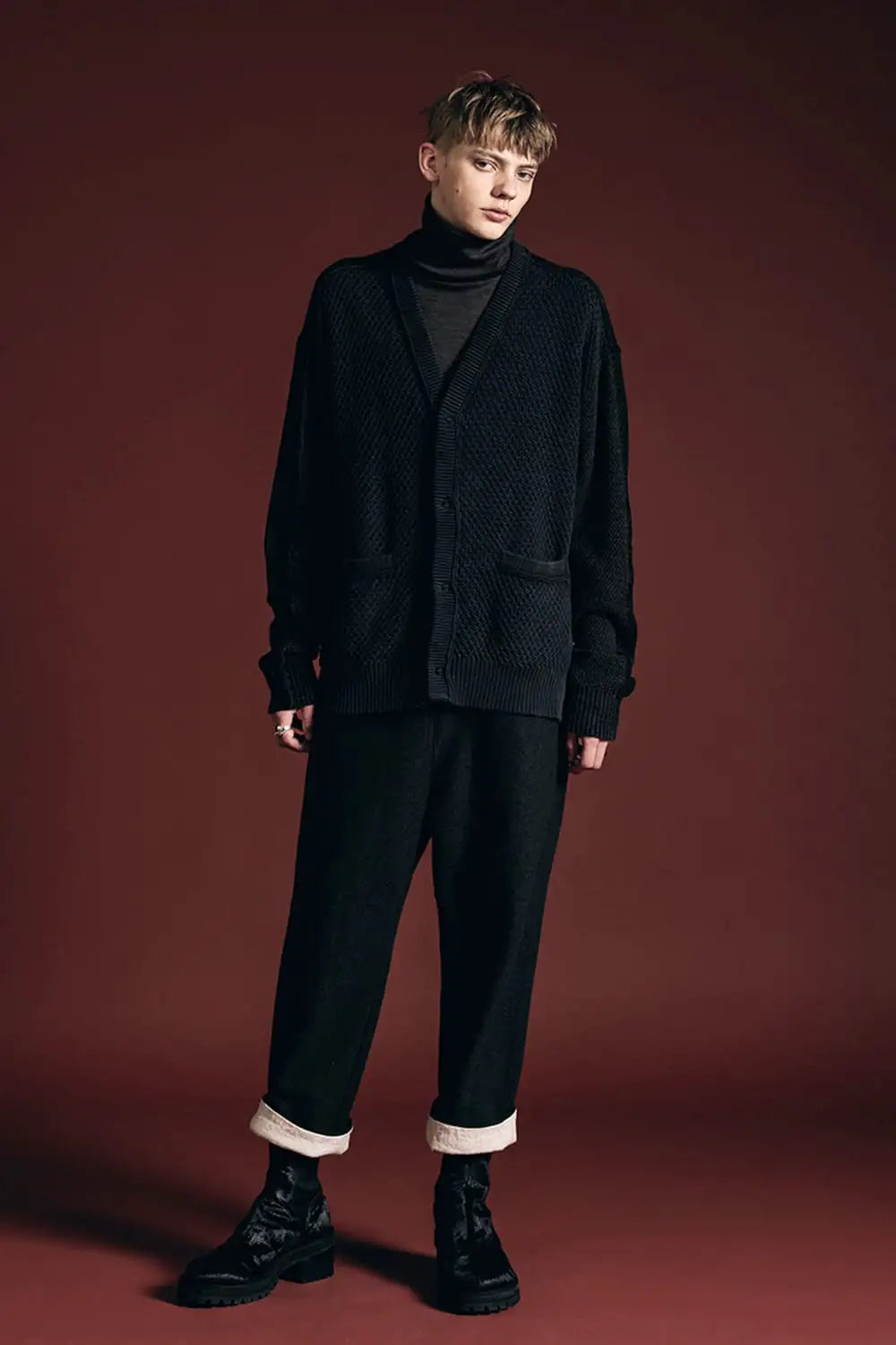 Fading Fragment Cardigan Dark Gray