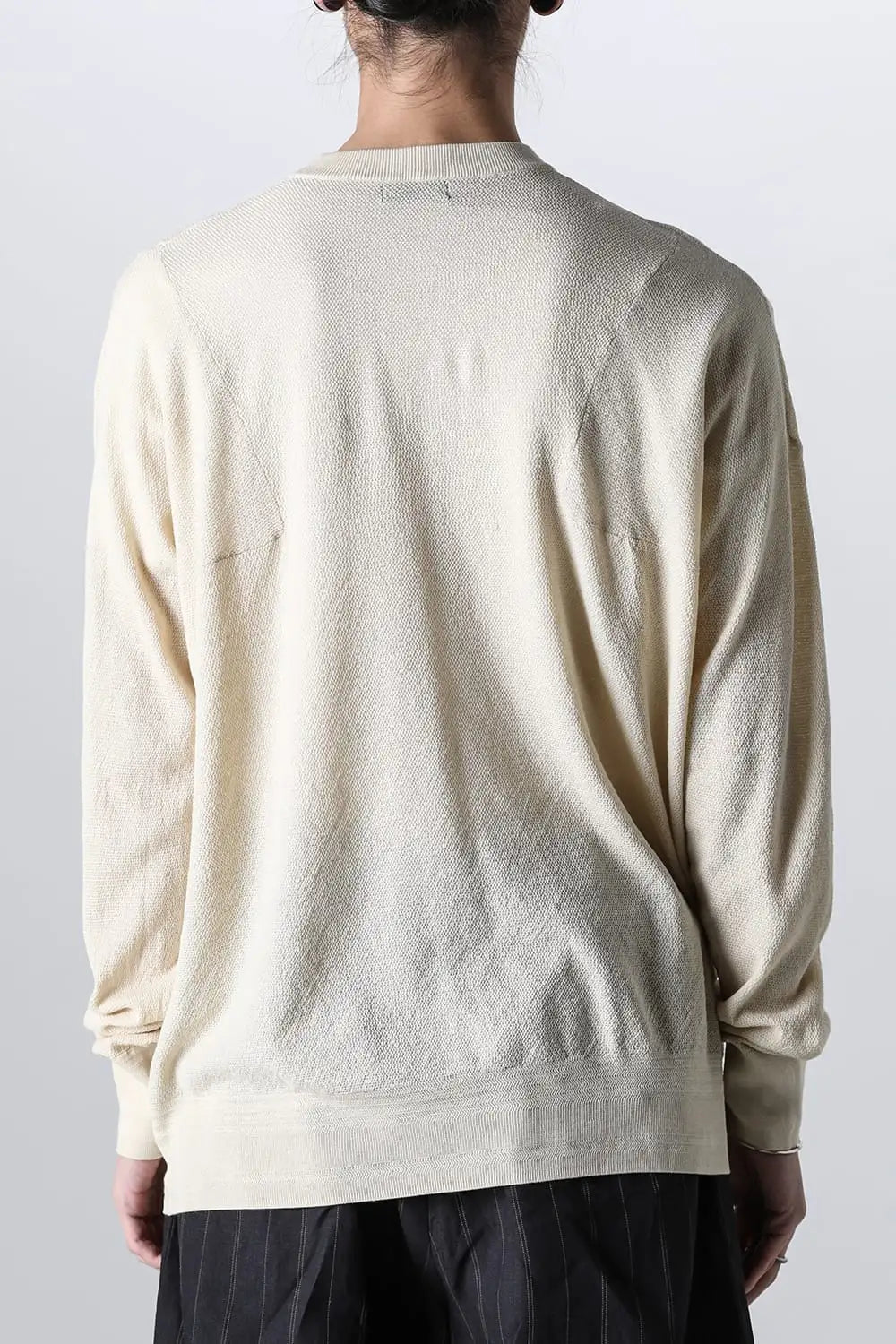 プルオーバーニット コットンリネンシルク Ecru