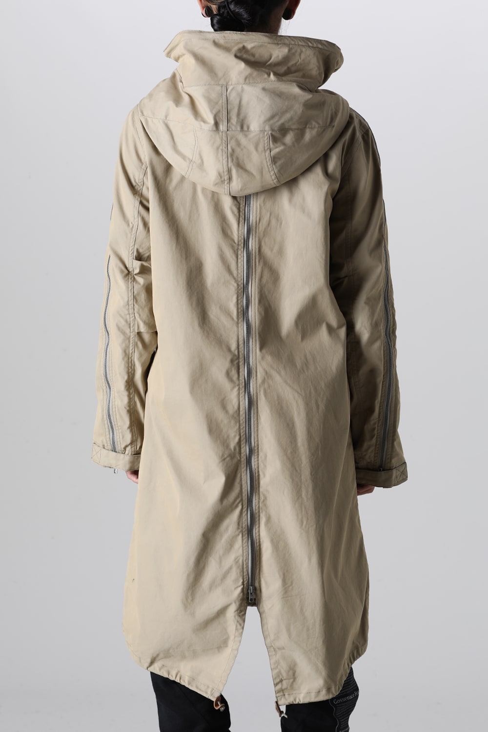 Multi Zip Military Hoodie Coat - Without Patches Beige