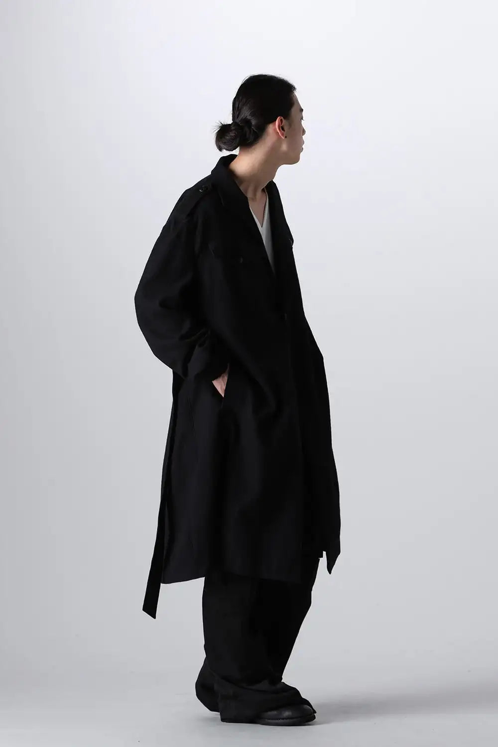 Stand Collar Drape Coat