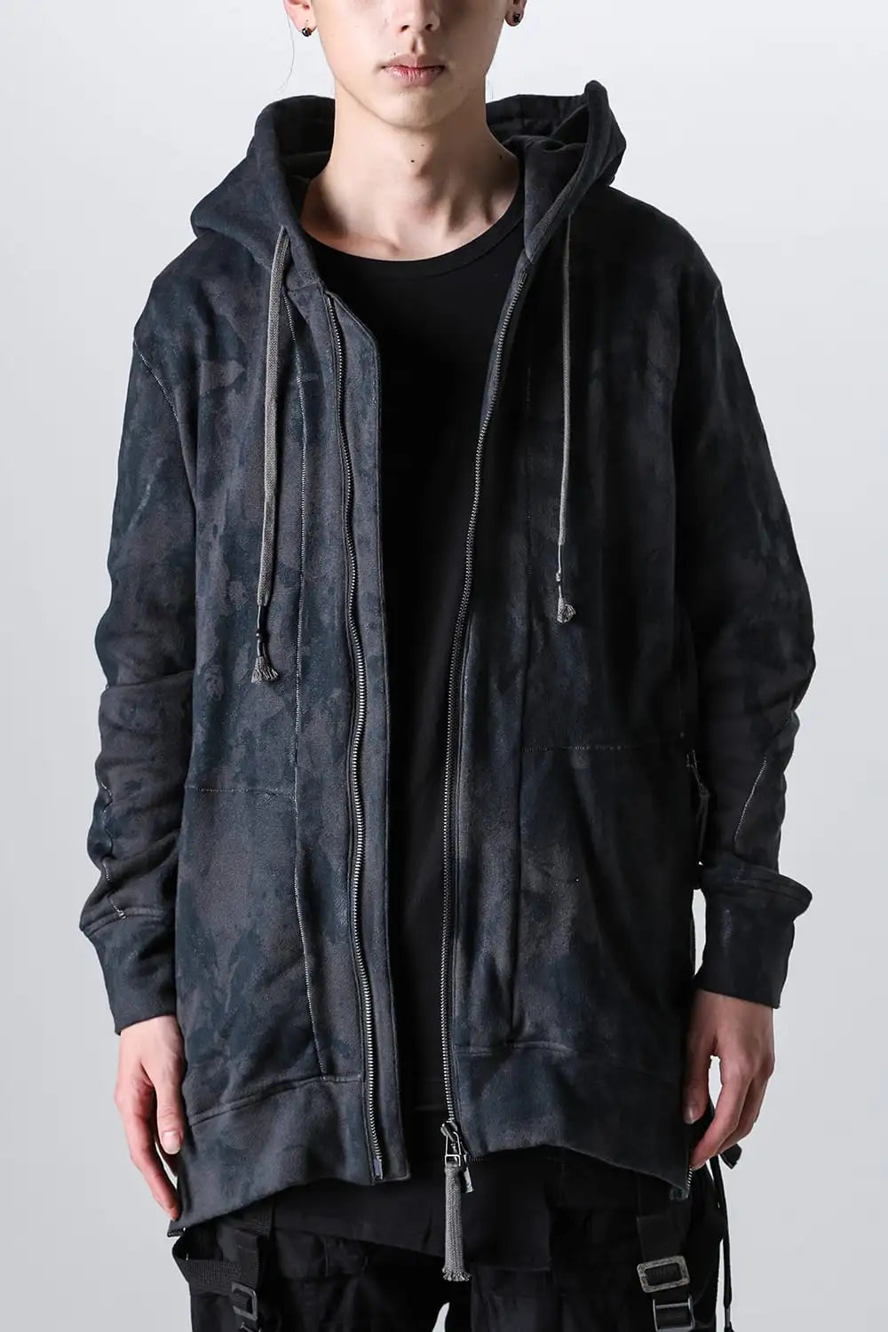 Untwisted Fleece-Lined Coating Hooded Jacket