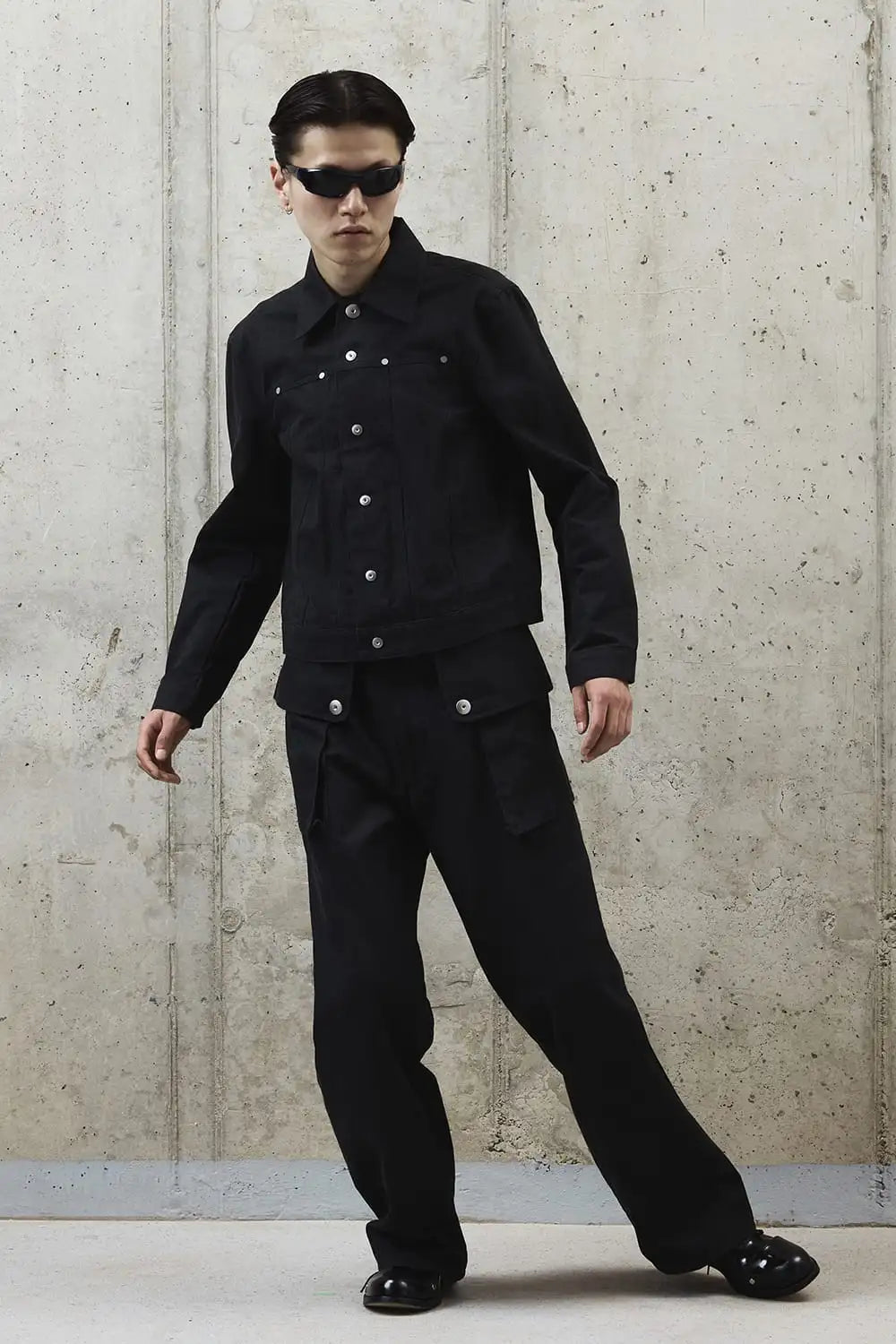 Flap Trousers Pure Dyed Cotton