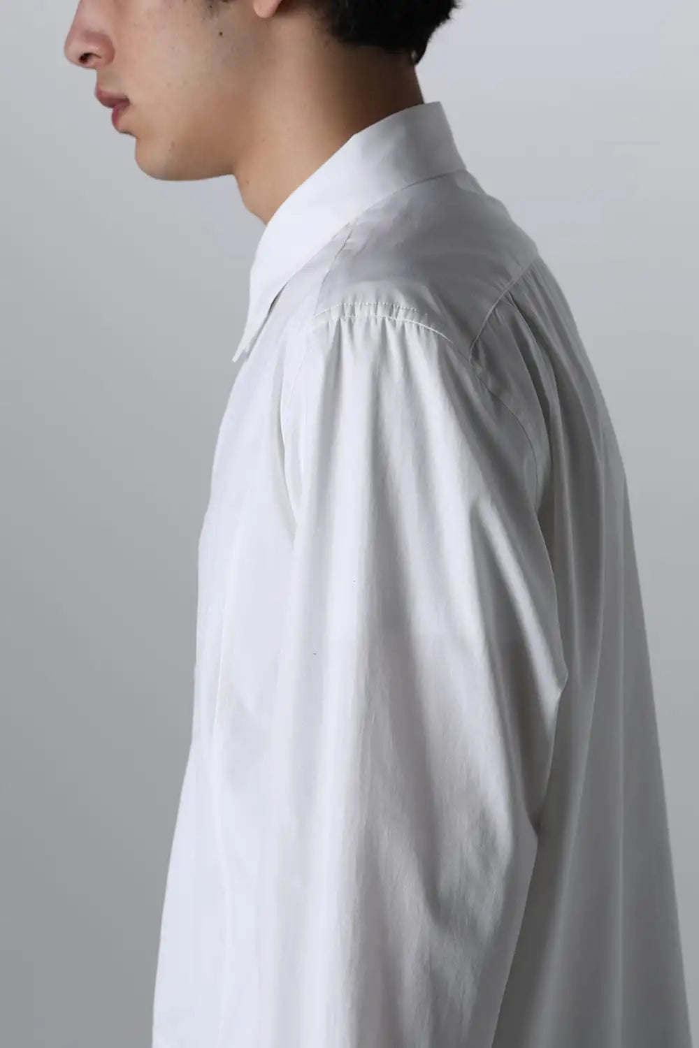 Front panel Shirt With Leather Tab White