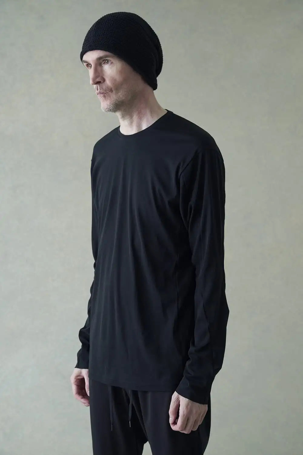 ロングスリーブハイゲージジャージー Black