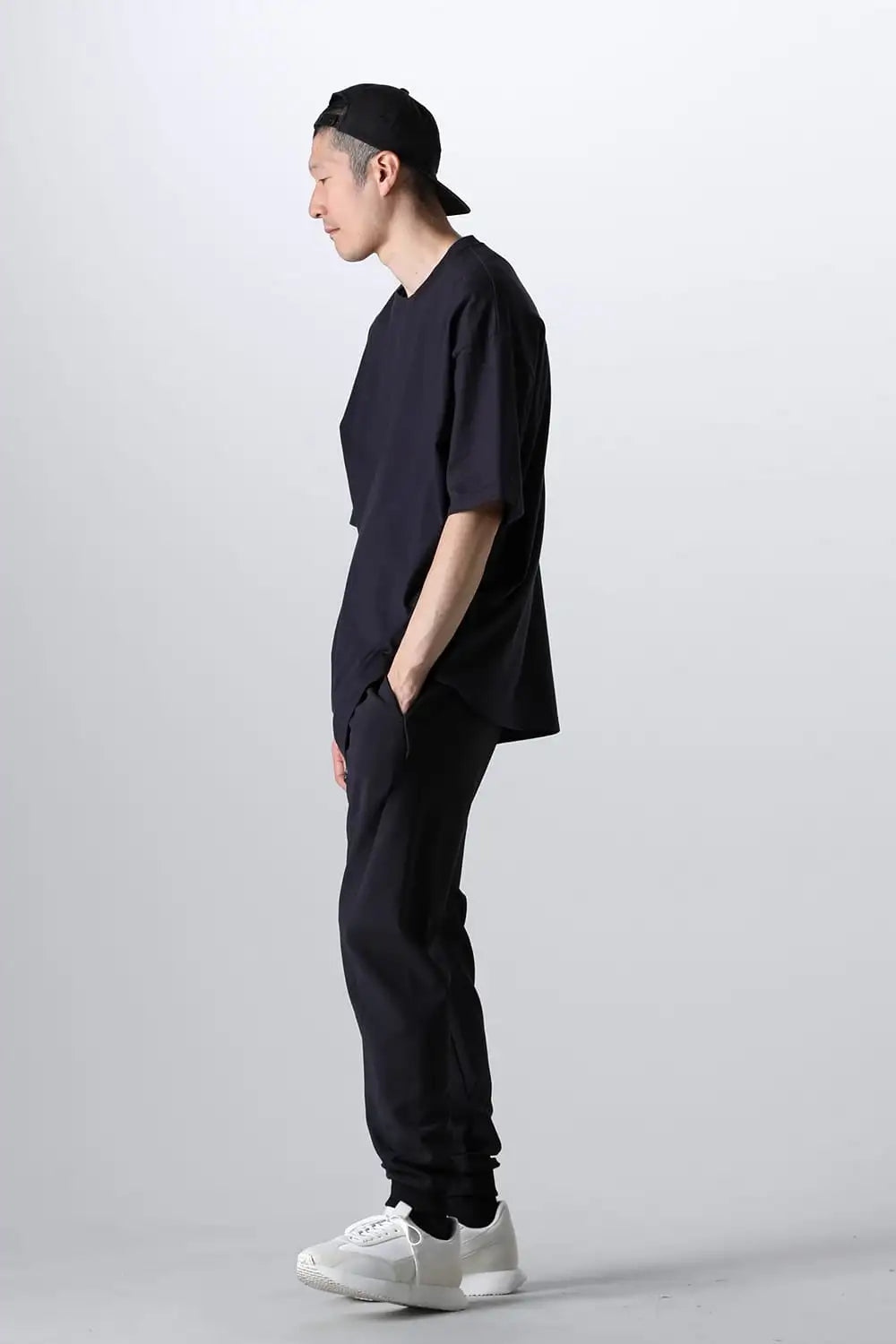 ドロップショルダーTシャツネイビー