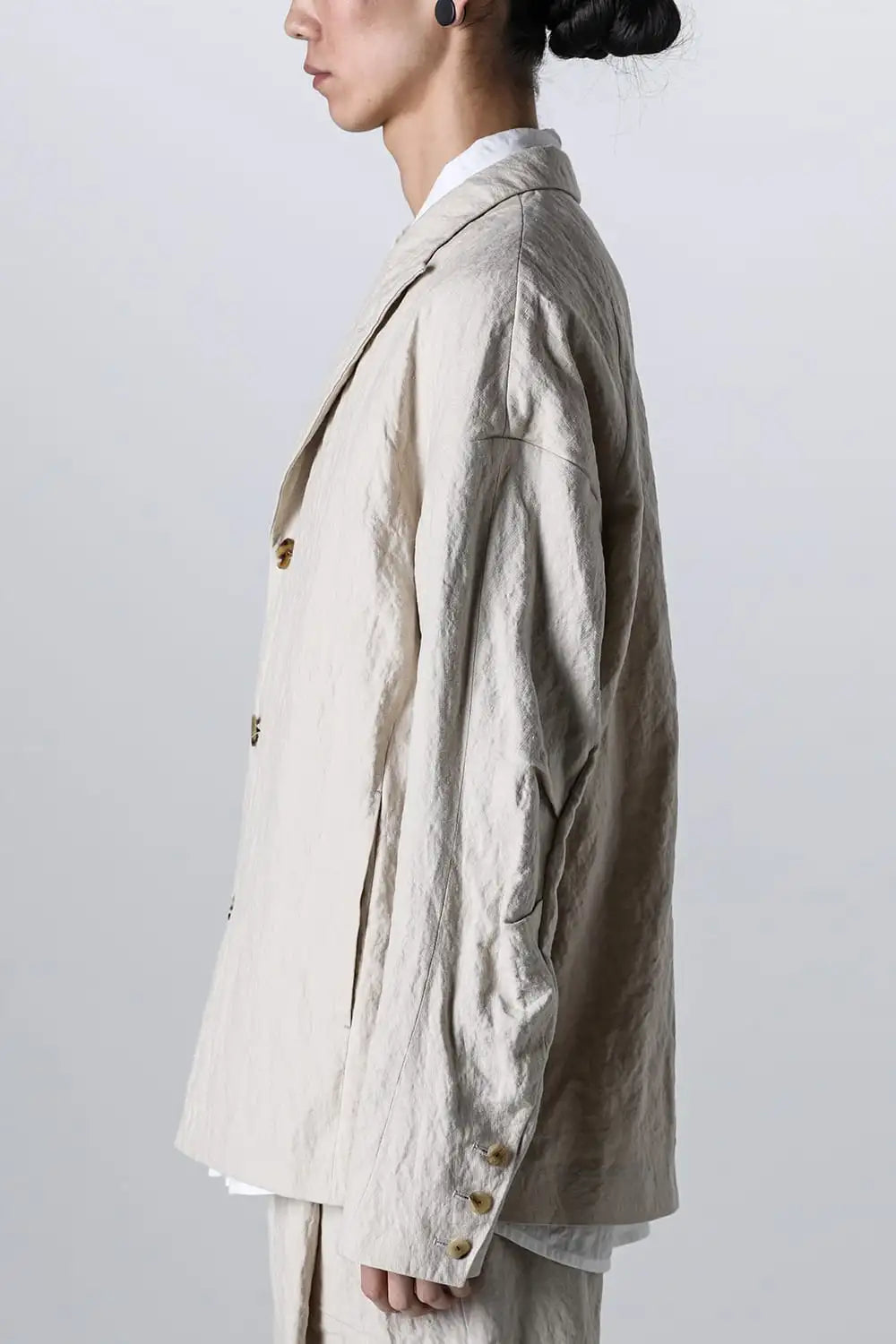 Jacket canapa / cotton metal shrink