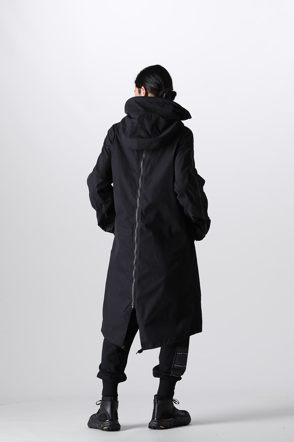 Multi Zip Military Hoodie Coat - Without Patches Black