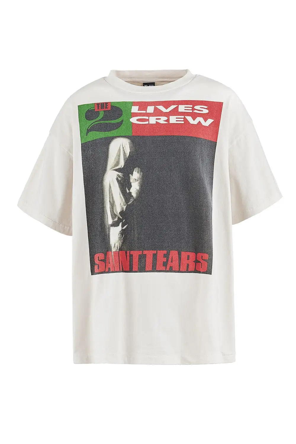 DENIM TEARS × SAINT Mxxxxxx LIVES CREW Short sleeve T-shirt