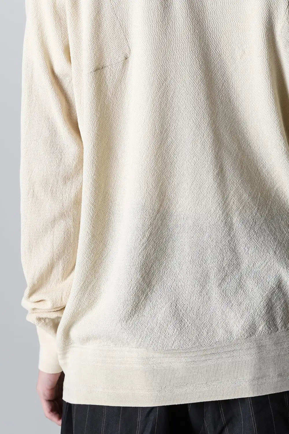 プルオーバーニット コットンリネンシルク Ecru