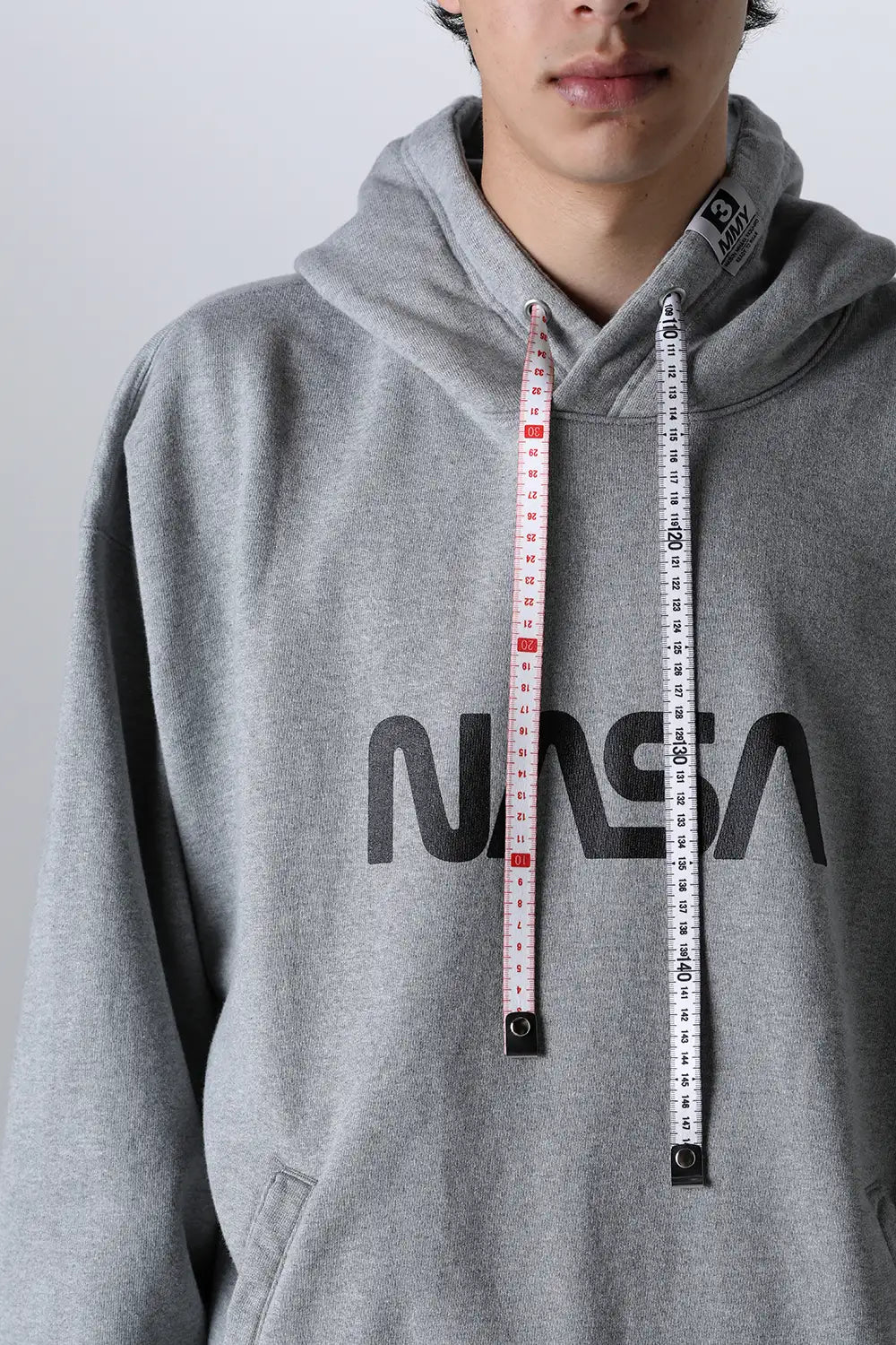 NASA Printed Hoodie Gray