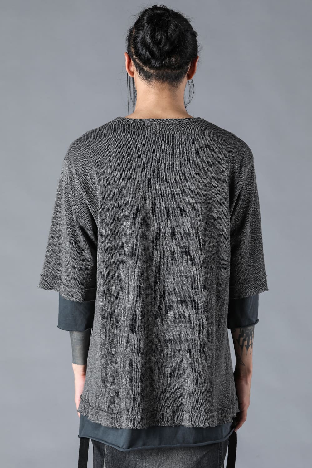 Washi x Rayon Knit Layered T-Shirt