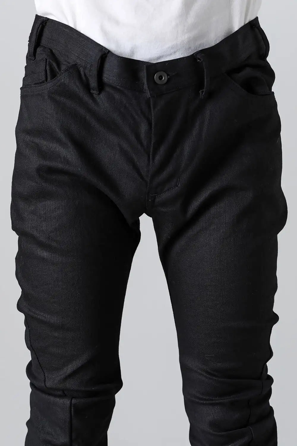 10.5oz Stretch Denim Skinny Pants Black