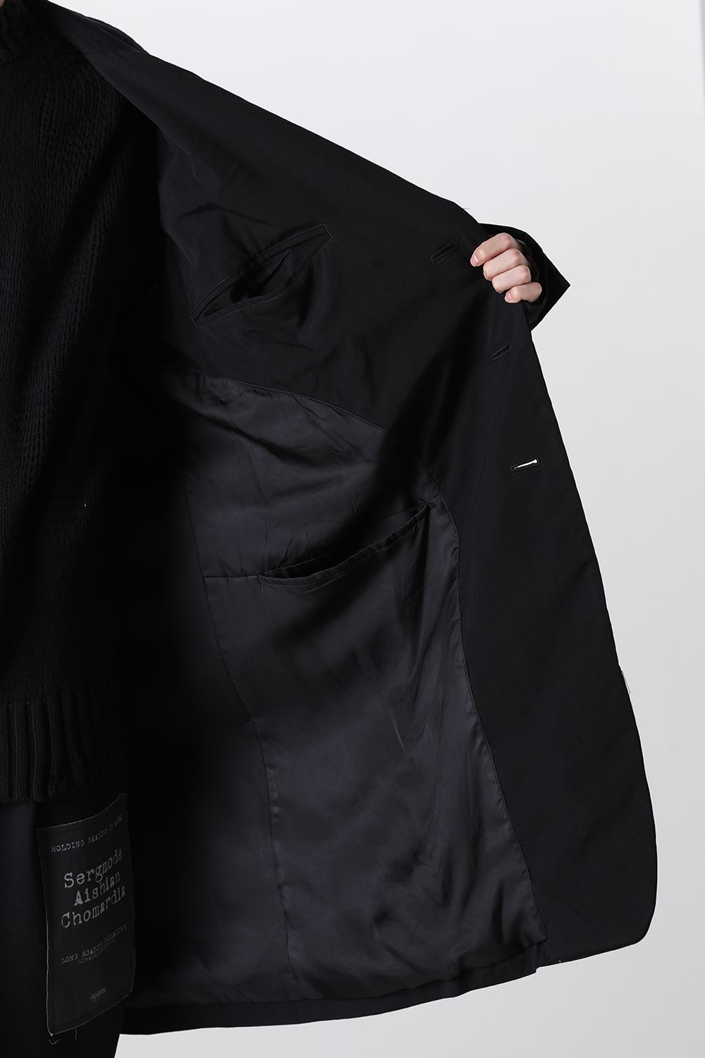 Oversized Long Jacket w/Printed Patches