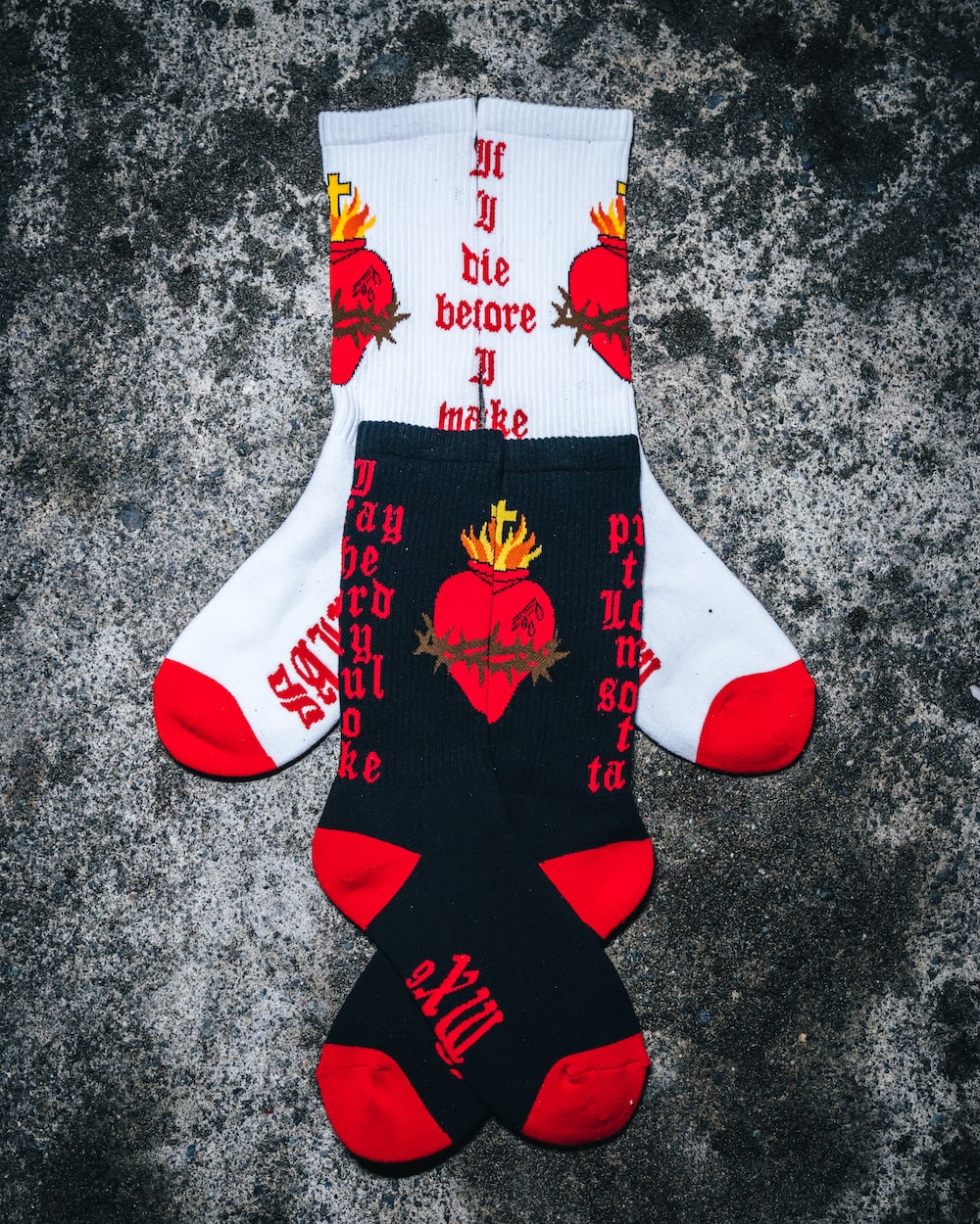HEART Socks Black
