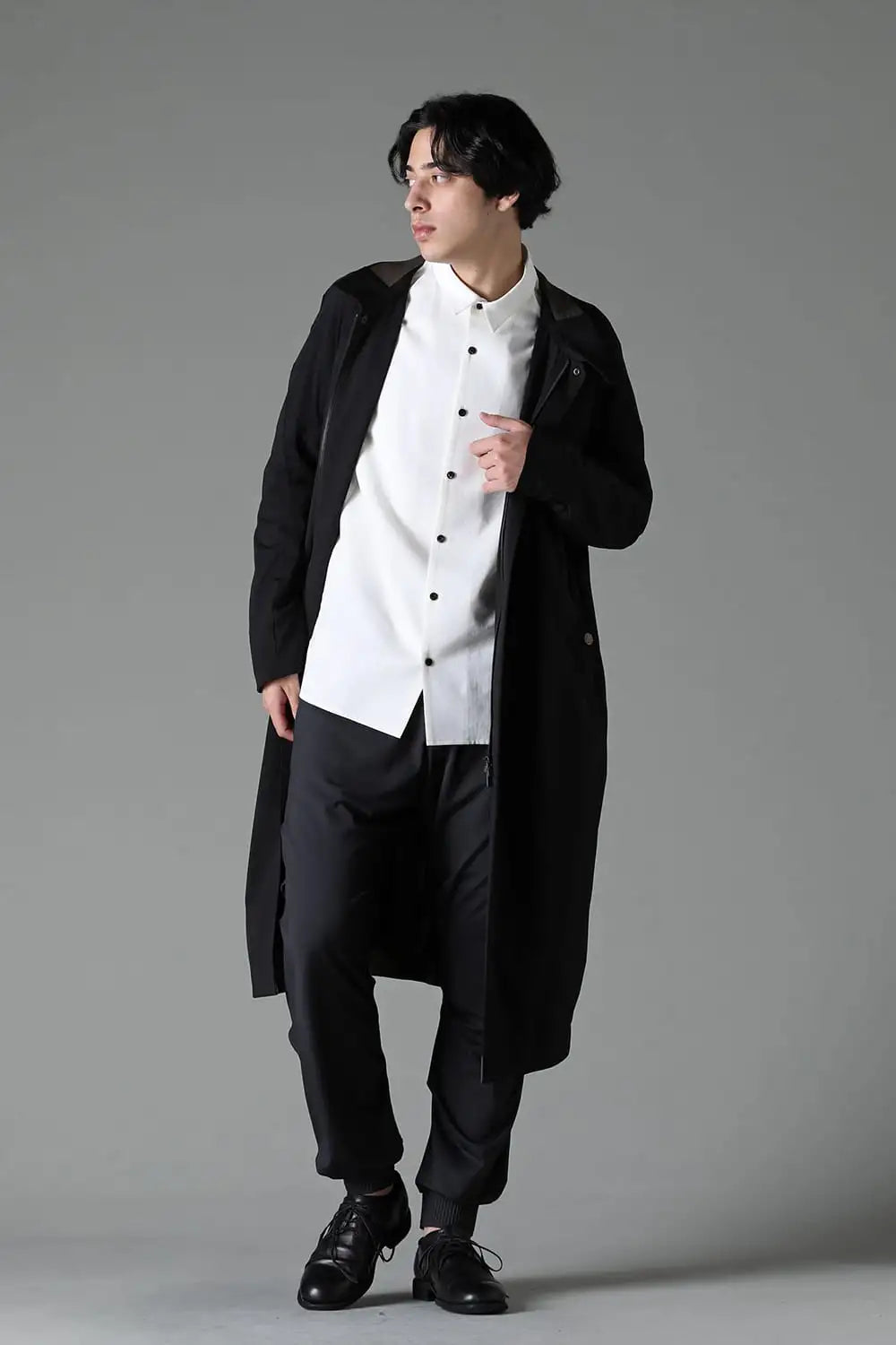 Hight neck coat water repellent polyester