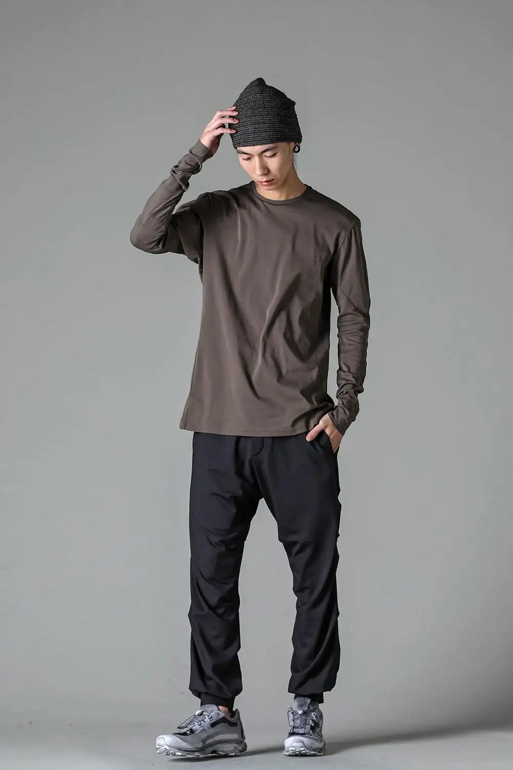 Jogger pants hybrid yarn jersey