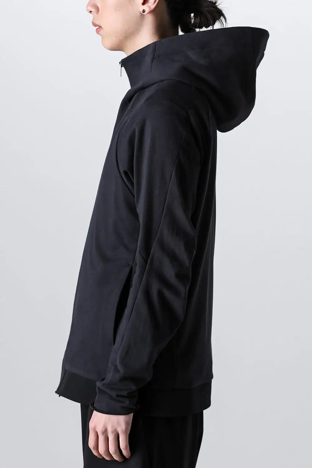 Hooded jacket stretch jersey