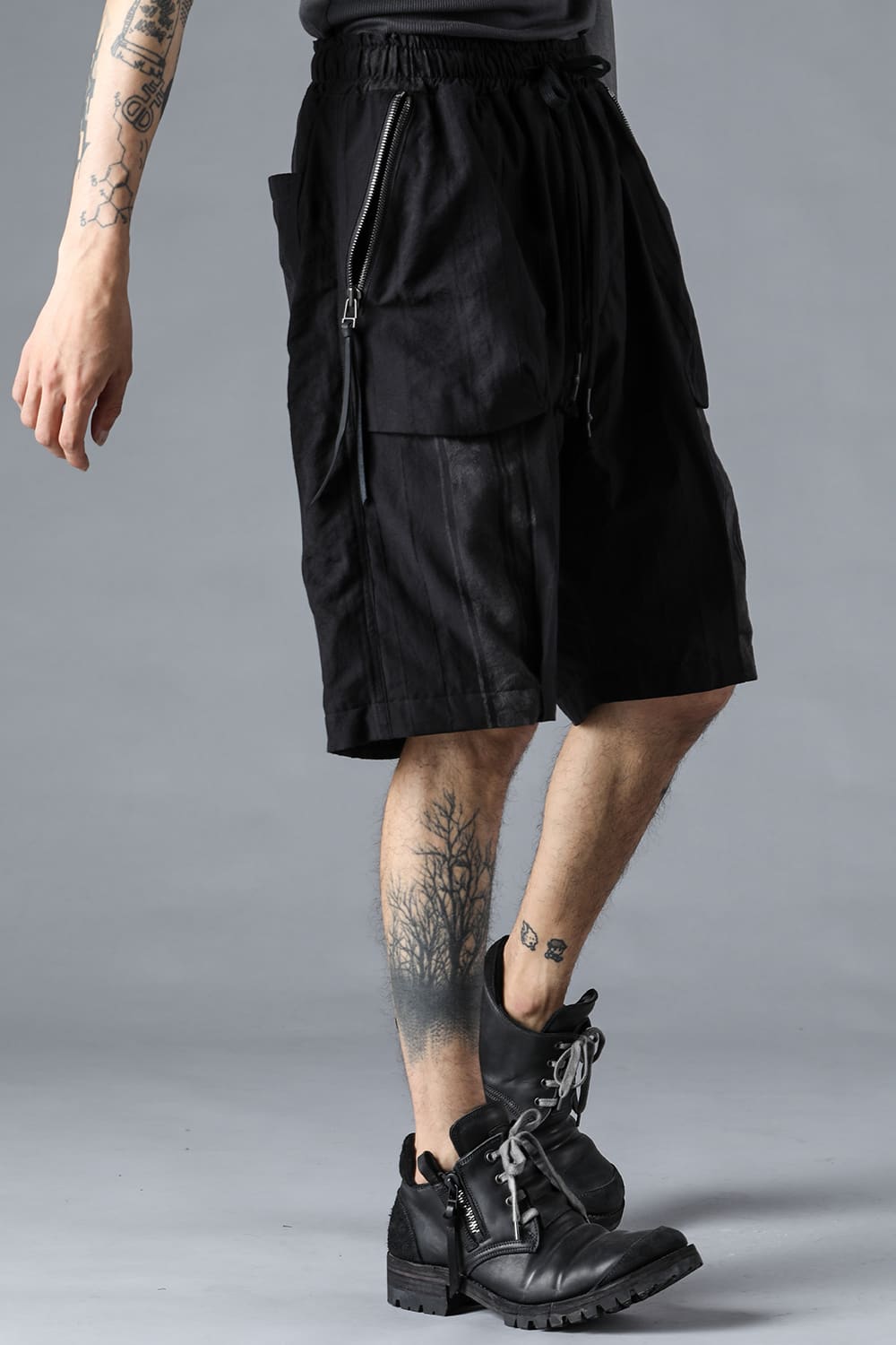 Crack Random Stripe Jacquard Baggy Shorts