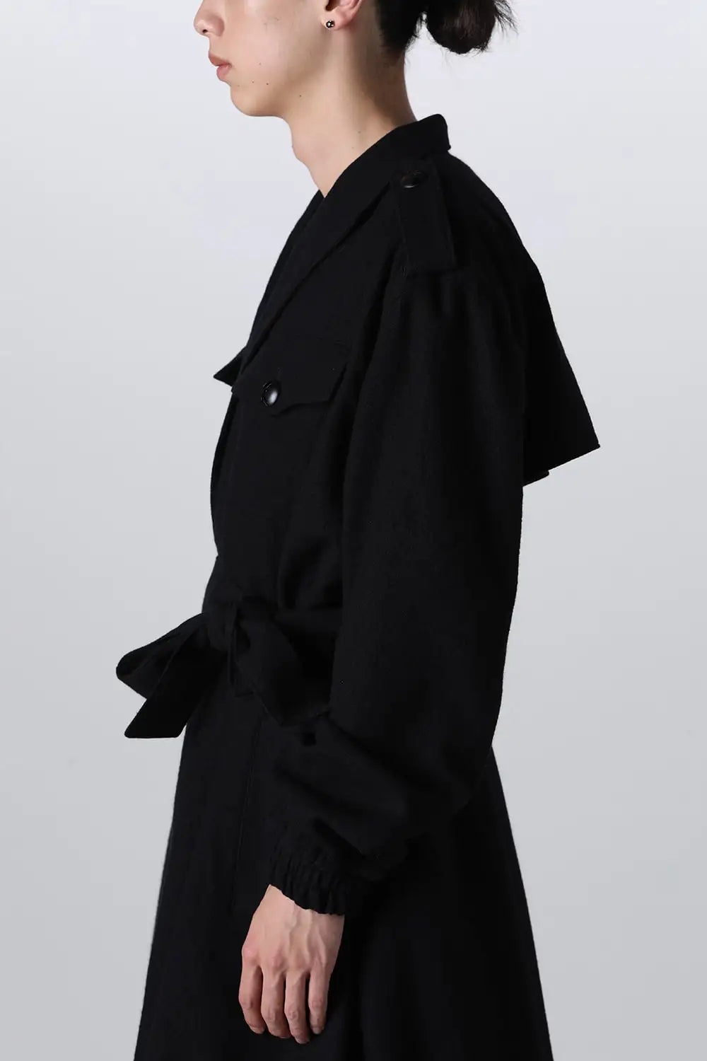 Stand Collar Drape Coat