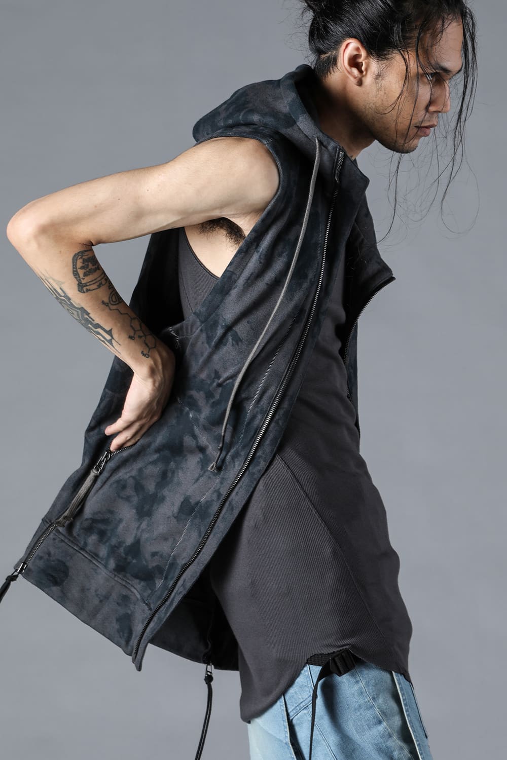 Untwisted Fleece-Line Coate Hooded Vest