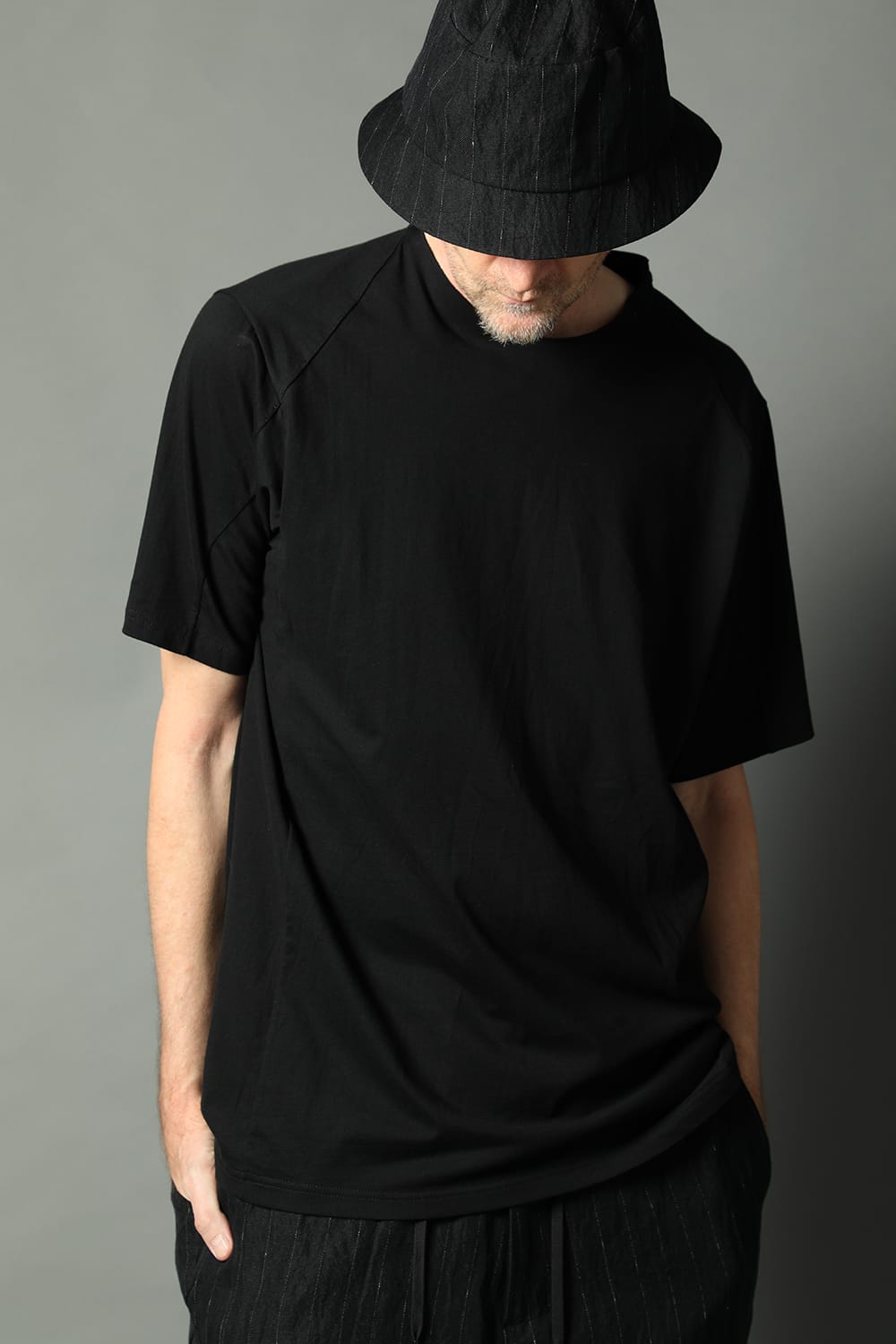 Short sleeve egyptian cotton jersey ( SUVIN )  Black