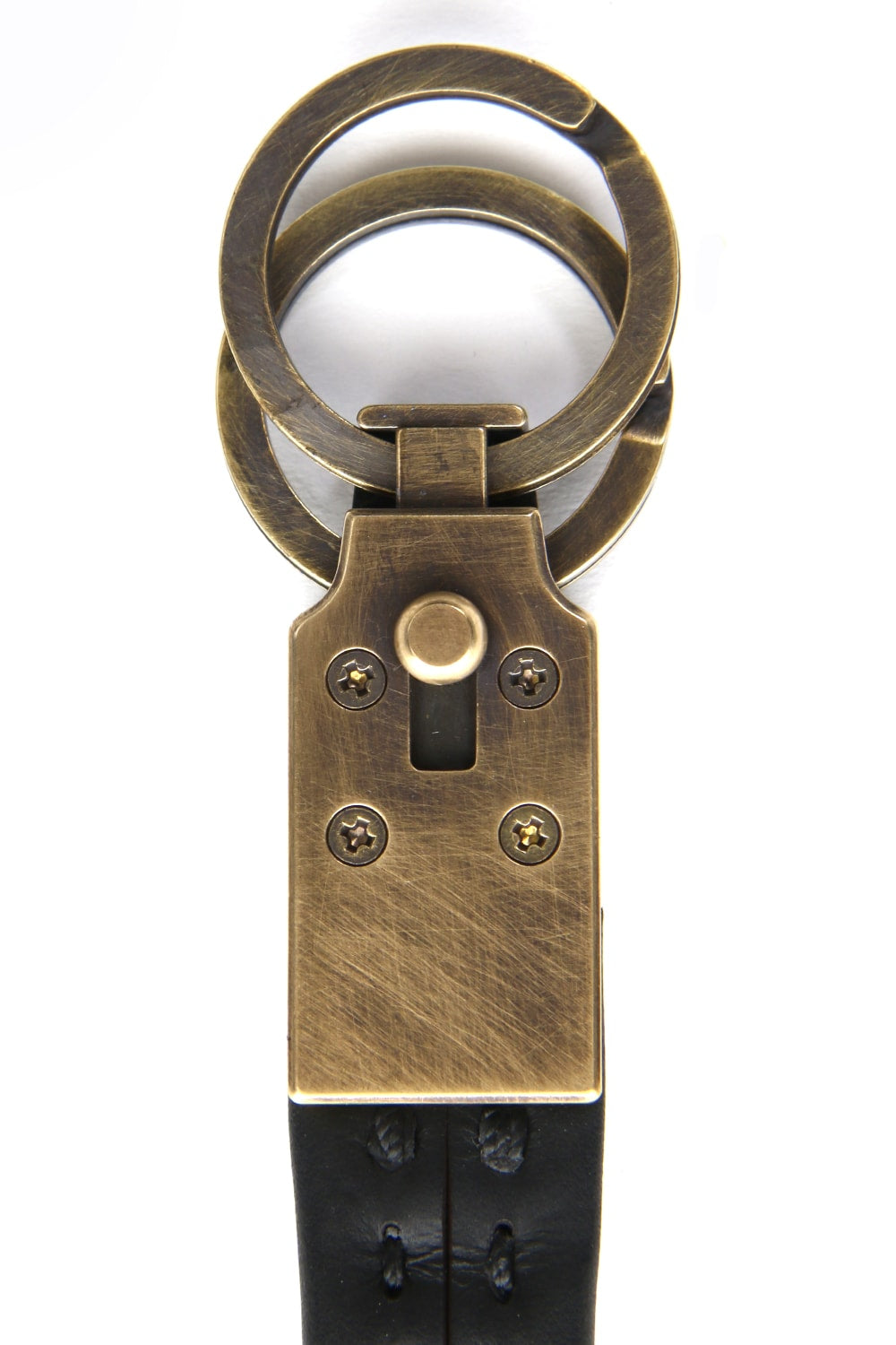 Key Holder Brass and Calf