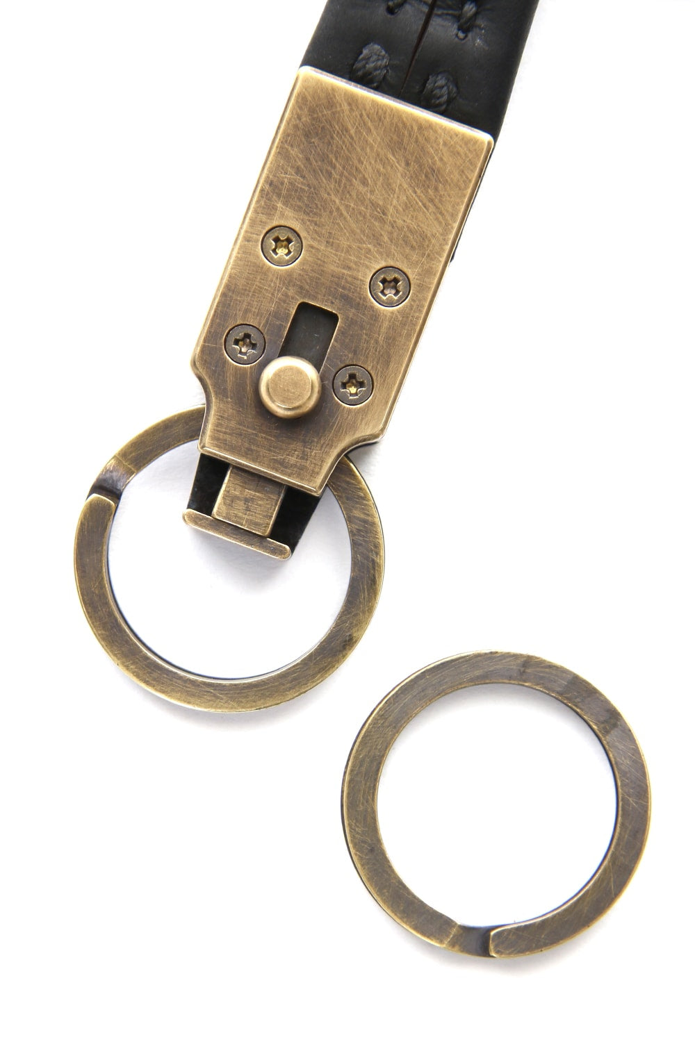 Key Holder Brass and Calf