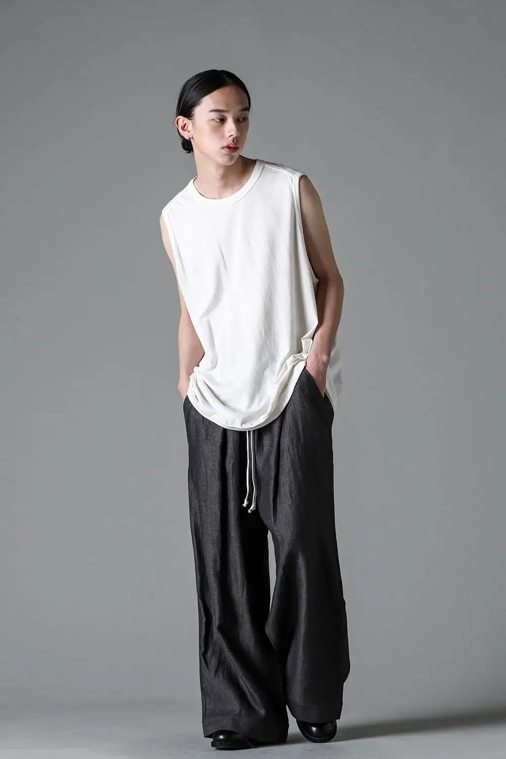 SLEEVELESS TEE Cotton Hemp Jersey KINARI