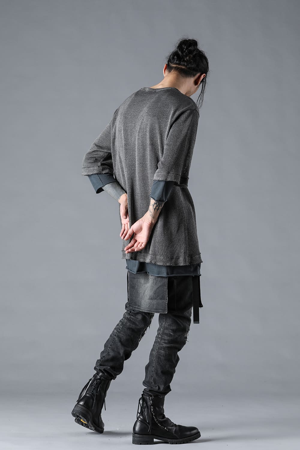 Washi x Rayon Knit Layered T-Shirt