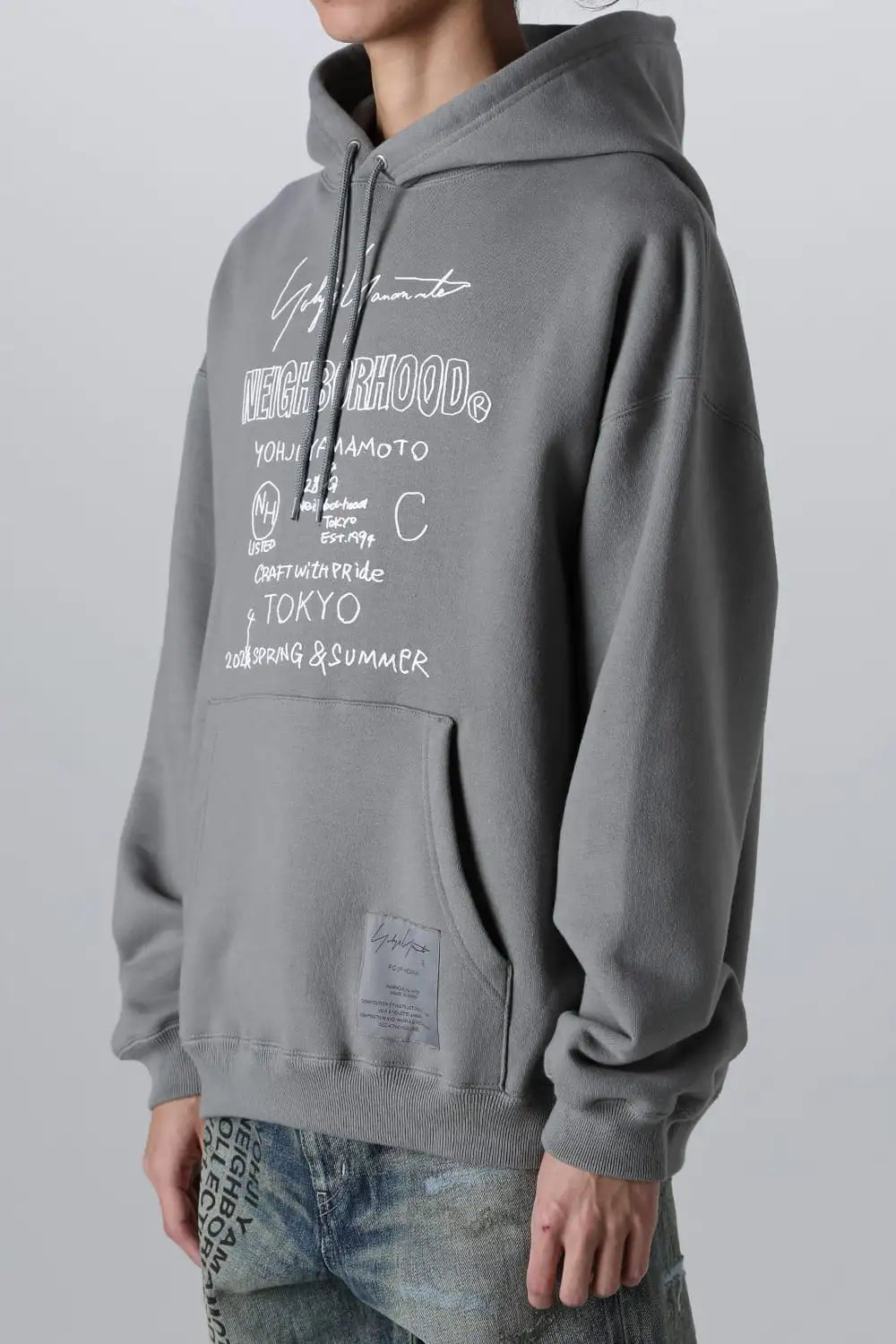 NEIGHBORHOOD × Yohji Yamamoto Pint Hoodie Gray