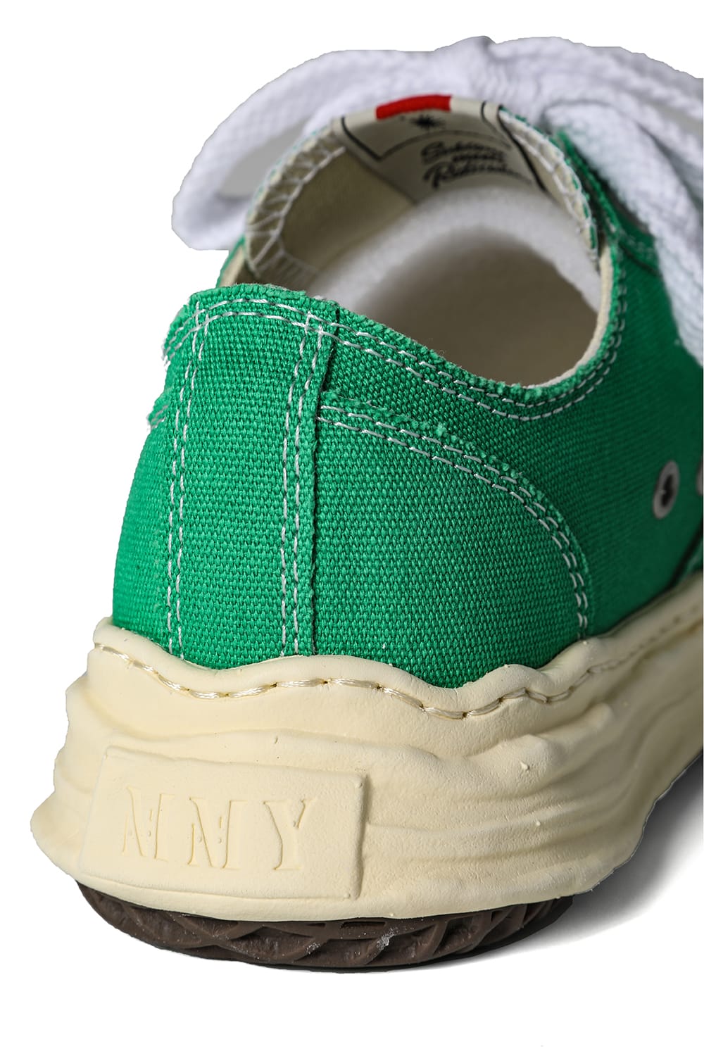 HANK- Original sole sneaker LOW Cut canvas Vintage like Sole Green