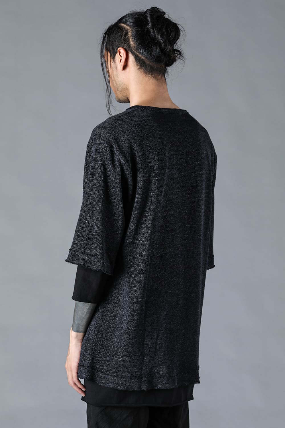 Washi x Rayon Knit Layered T-Shirt