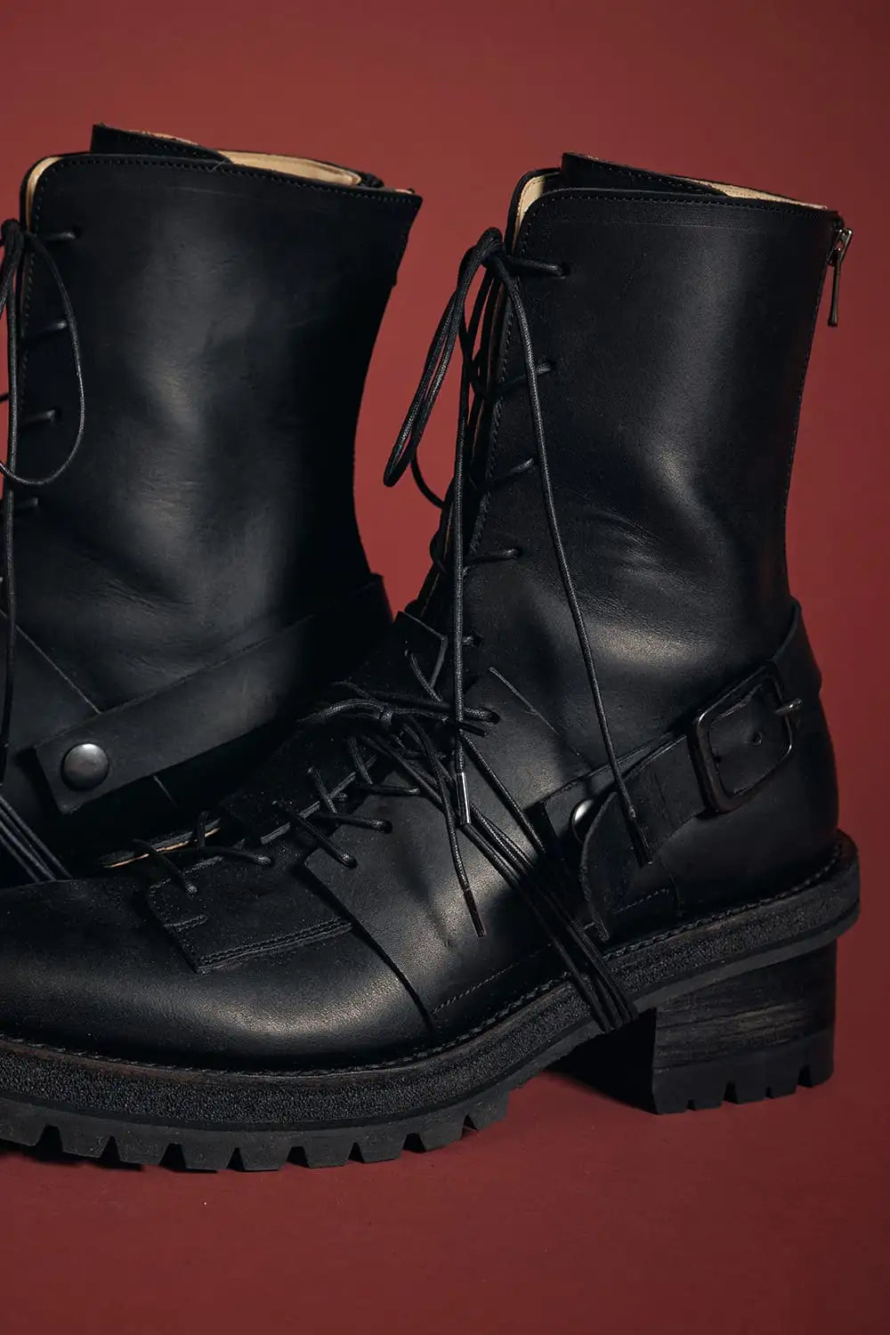Layered Lace Up Boots