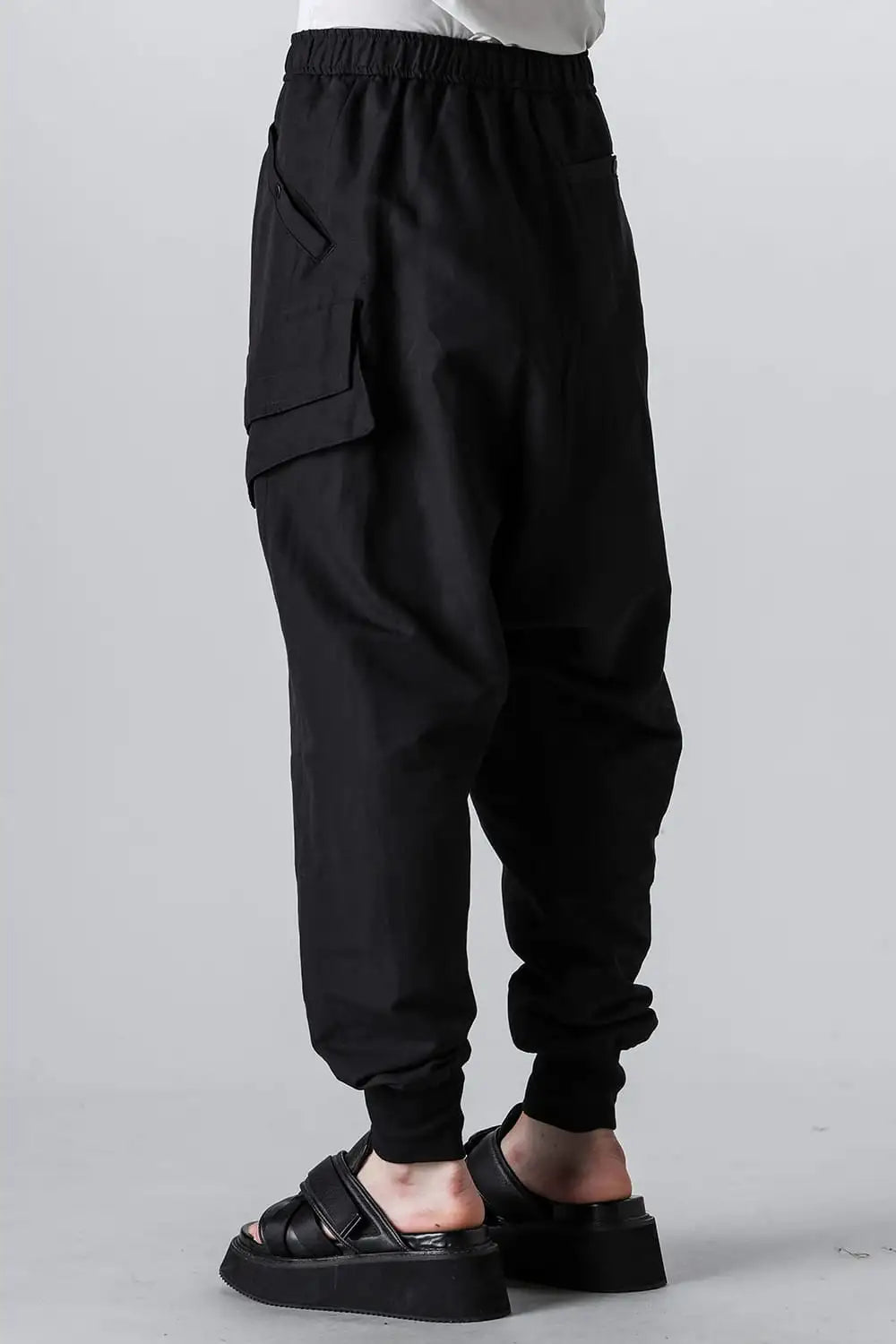 Cotton / Linen Poplin Cargo Crotch Pants