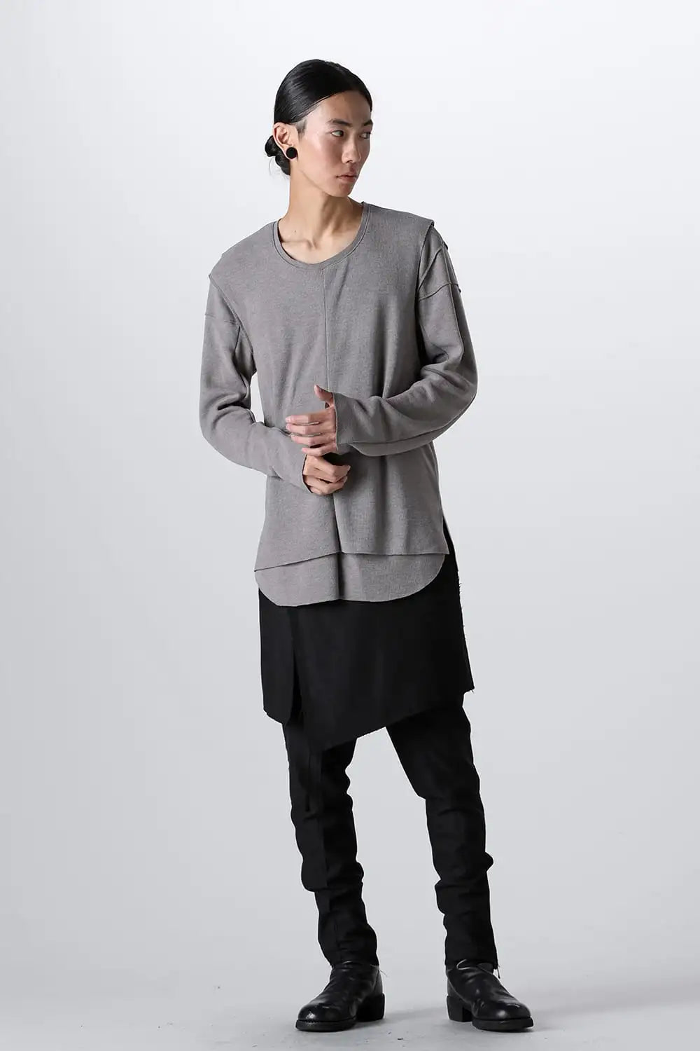 Separated Knit (Vest & 2 Shoulder L/S) L.Gray