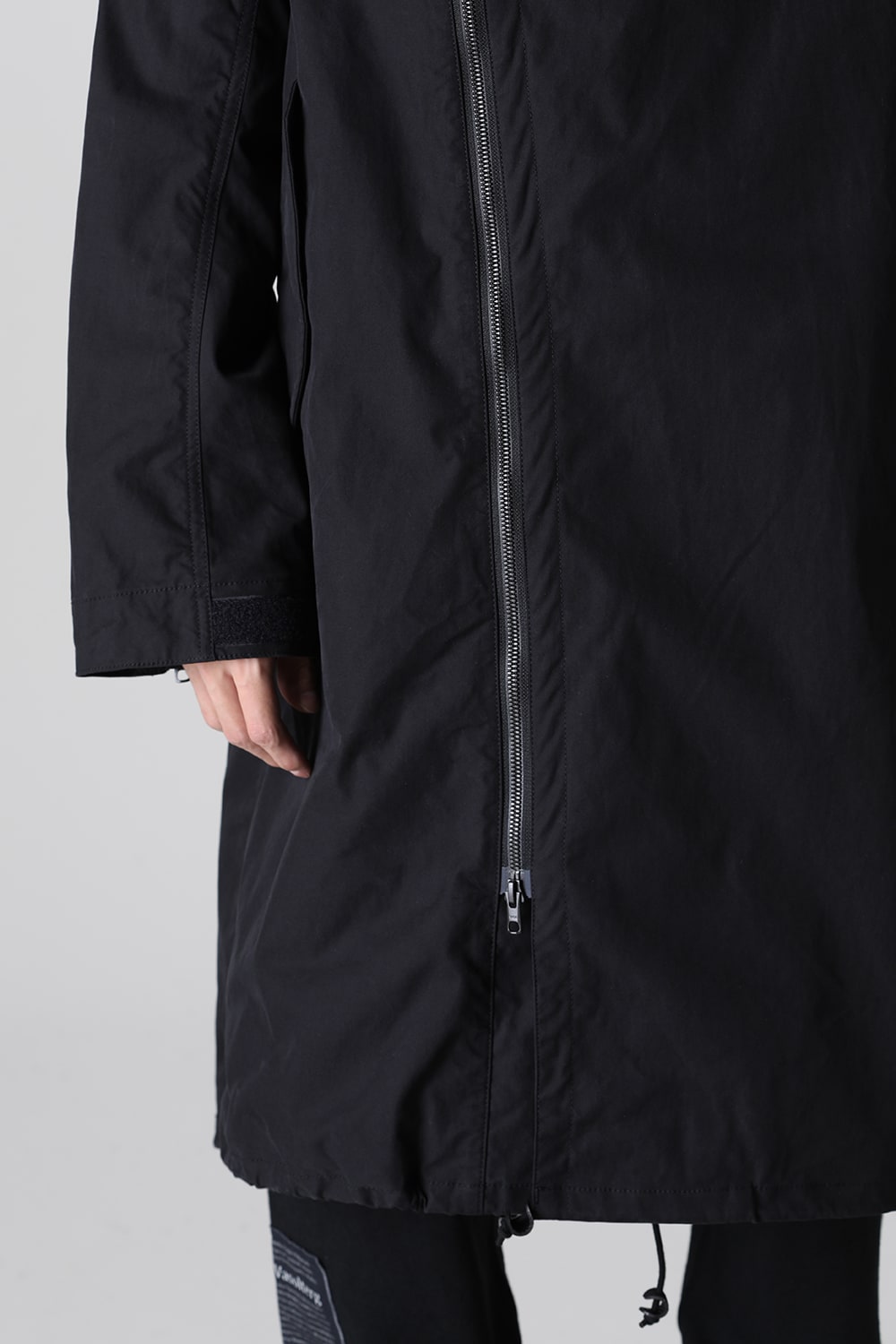 Multi Zip Military Hoodie Coat - Without Patches Black