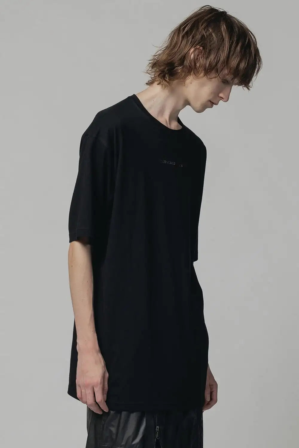 Cotton Jersey Embroidered S/S Tee Black