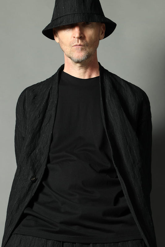 Jacket cotton linen metal shrink