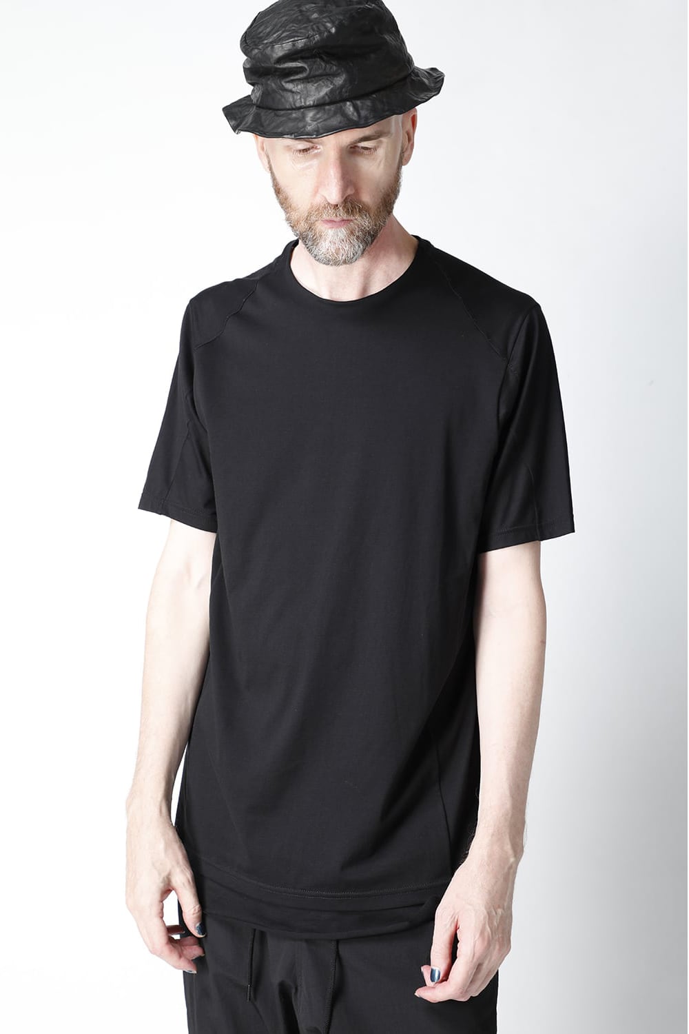 Short sleeve egyptian cotton jersey (SUVIN)  Black